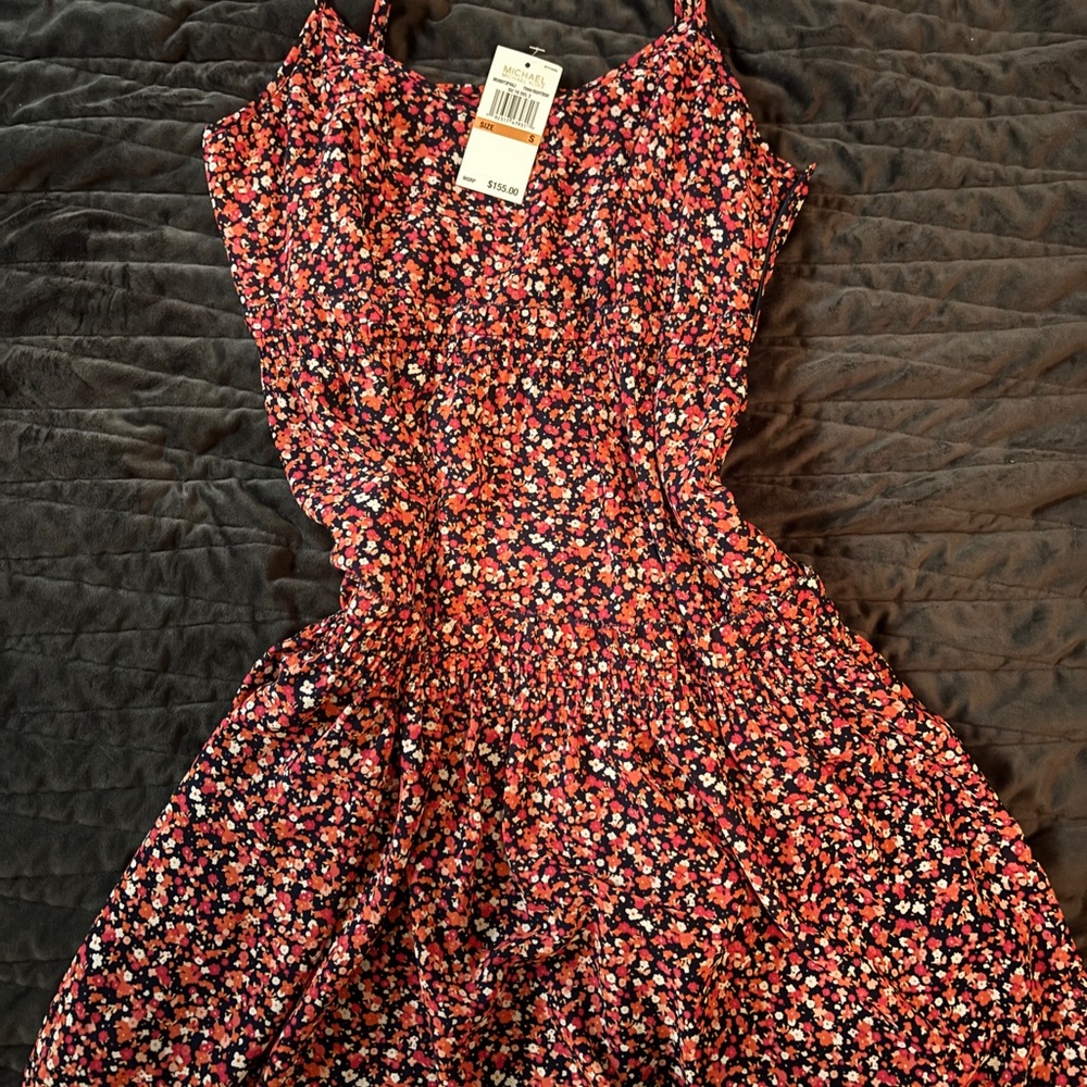 Michael Kors Pink and Orange Floral Dress